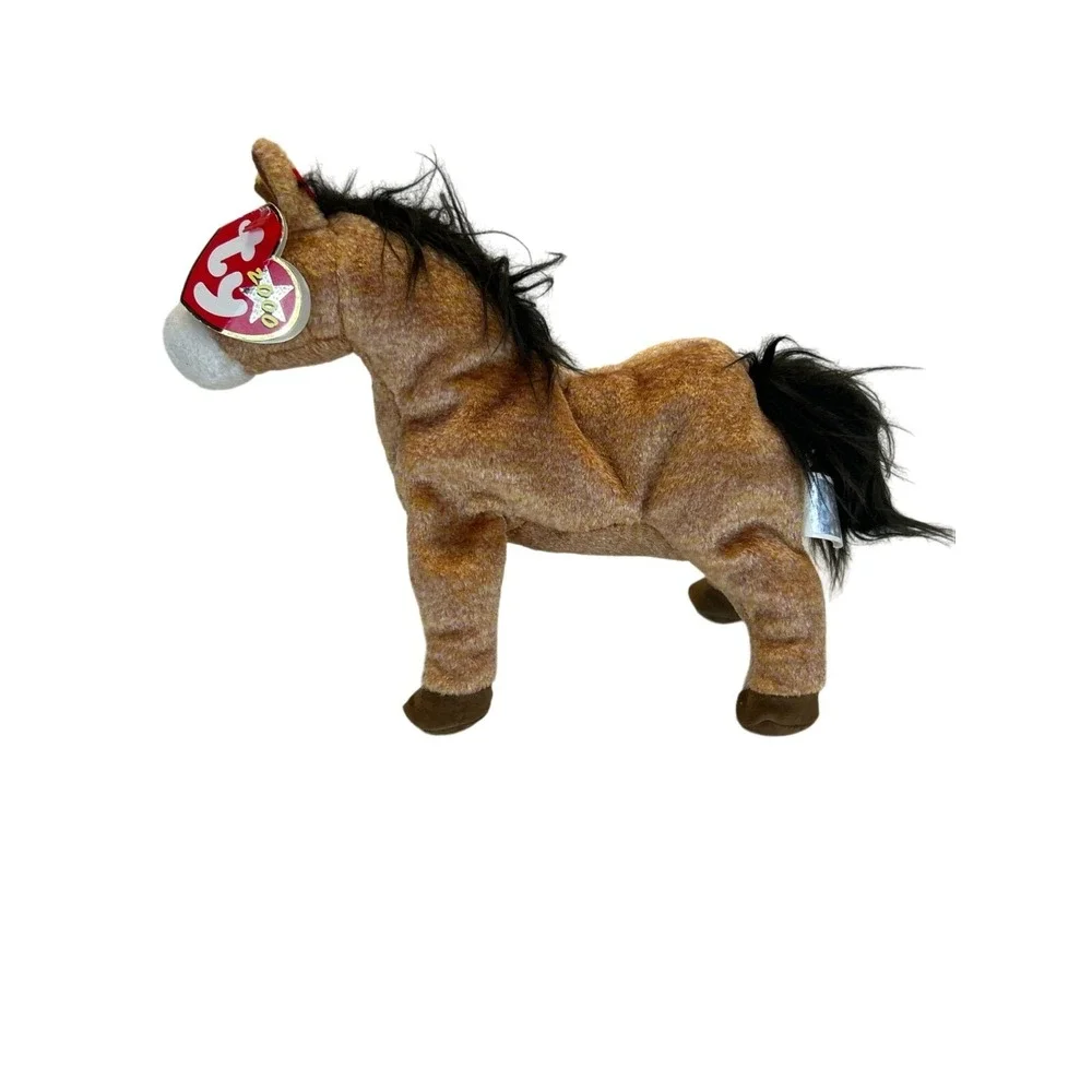Ty Beanie Baby Horse Pony‎ Oats Plush Toy Brown Original Tag